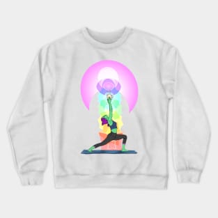 Yoga and Coffee - Warrior Pose II Crewneck Sweatshirt